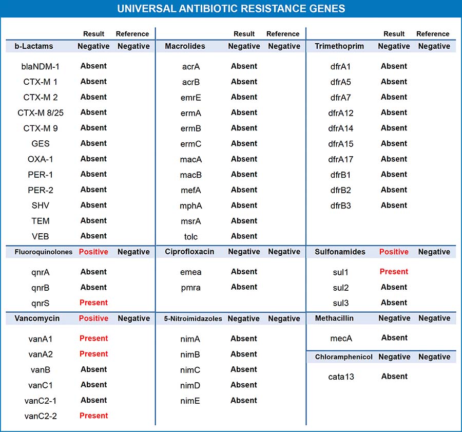 AR Genes Sample Report