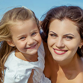 Mom with daughter